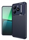 Mey İthalat®  Realme C61 Kılıf Auto Focus Karbon Kapak - Lacivert