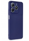 Mey İthalat®  Realme C61 Kılıf Auto Focus Karbon Kapak - Lacivert