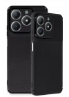 Mey İthalat®  Realme C61 Kılıf Auto Focus Karbon Kapak - Siyah