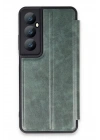 Mey İthalat®  Realme C65 Kılıf Flip Cover - Koyu Yeşil