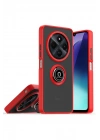 Mey İthalat®  Realme C75 4G Kılıf Montreal Yüzüklü Silikon Kapak - Kırmızı