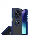 Mey İthalat®  Realme C75 4G Kılıf Montreal Yüzüklü Silikon Kapak - Lacivert