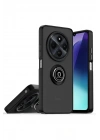 Mey İthalat®  Realme C75 4G Kılıf Montreal Yüzüklü Silikon Kapak - Siyah
