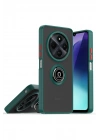 Mey İthalat®  Realme C75 4G Kılıf Montreal Yüzüklü Silikon Kapak - Yeşil
