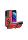 Mey İthalat®  Realme C75 4G Kılıf Pars Lens Yüzüklü Silikon - Kırmızı