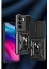 Mey İthalat®  Realme C75 4G Kılıf Pars Lens Yüzüklü Silikon - Yeşil
