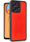 Mey İthalat®  Realme Note 50 4G Kılıf Aras Deri Kapak - Kırmızı
