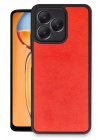 Mey İthalat®  Realme Note 50 4G Kılıf Aras Deri Kapak - Kırmızı