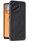 Mey İthalat®  Realme Note 50 4G Kılıf Aras Deri Kapak - Siyah