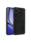 Mey İthalat®  Realme Note 50 4G Kılıf Sara Kartvizitli Deri Kılıf - Siyah