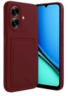 Mey İthalat®  Realme Note 60 Kelvin Kartvizitli Silikon - Bordo