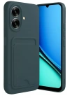 Mey İthalat®  Realme Note 60 Kelvin Kartvizitli Silikon - Koyu Yeşil