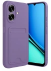 Mey İthalat®  Realme Note 60 Kelvin Kartvizitli Silikon - Lila