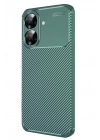 Mey İthalat®  Realme Note 60 Kılıf Auto Focus Karbon Kapak - Koyu Yeşil