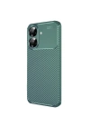 Mey İthalat®  Realme Note 60 Kılıf Auto Focus Karbon Kapak - Koyu Yeşil