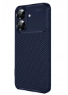 Mey İthalat®  Realme Note 60 Kılıf Auto Focus Karbon Kapak - Lacivert