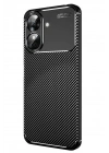 Mey İthalat®  Realme Note 60 Kılıf Auto Focus Karbon Kapak - Siyah