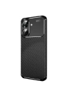 Mey İthalat®  Realme Note 60 Kılıf Auto Focus Karbon Kapak - Siyah