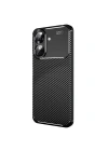 Mey İthalat®  Realme Note 60 Kılıf Auto Focus Karbon Kapak - Siyah