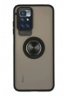 Mey İthalat®   Redmi 10 2022 Kılıf Montreal Yüzüklü Silikon Kapak - Siyah