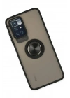 Mey İthalat®   Redmi 10 2022 Kılıf Montreal Yüzüklü Silikon Kapak - Siyah