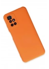 Mey İthalat®   Redmi 10 2022 Kılıf Nano içi Kadife Silikon - Turuncu