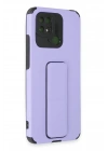 Mey İthalat®   Redmi 10C Kılıf Mega Standlı Silikon - Lila