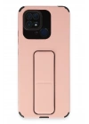 Mey İthalat®   Redmi 10C Kılıf Mega Standlı Silikon - Pudra