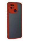 Mey İthalat®   Redmi 10C Kılıf Montreal Silikon Kapak - Kırmızı