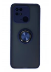 Mey İthalat®   Redmi 10C Kılıf Montreal Yüzüklü Silikon Kapak - Lacivert