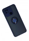 Mey İthalat®   Redmi 10C Kılıf Montreal Yüzüklü Silikon Kapak - Lacivert
