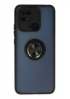 Mey İthalat®   Redmi 10C Kılıf Montreal Yüzüklü Silikon Kapak - Siyah
