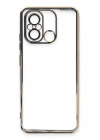 Mey İthalat®   Redmi 12C Kılıf  Lensli Silikon - Gold