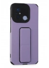 Mey İthalat®   Redmi 12C Kılıf Mega Standlı Silikon - Lila