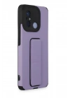Mey İthalat®   Redmi 12C Kılıf Mega Standlı Silikon - Lila