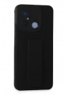 Mey İthalat®   Redmi 12C Kılıf Mega Standlı Silikon - Siyah