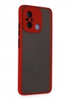 Mey İthalat®   Redmi 12C Kılıf Montreal Silikon Kapak - Kırmızı