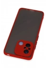 Mey İthalat®   Redmi 12C Kılıf Montreal Silikon Kapak - Kırmızı