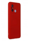 Mey İthalat®   Redmi 12C Kılıf Nano içi Kadife Silikon - Kırmızı