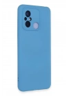 Mey İthalat®   Redmi 12C Kılıf Nano içi Kadife Silikon - Mavi