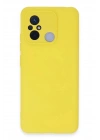 Mey İthalat®   Redmi 12C Kılıf Nano içi Kadife Silikon - Sarı