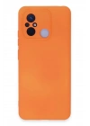 Mey İthalat®   Redmi 12C Kılıf Nano içi Kadife Silikon - Turuncu