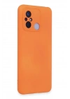 Mey İthalat®   Redmi 12C Kılıf Nano içi Kadife Silikon - Turuncu