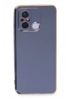 Mey İthalat®   Redmi 12C Kılıf Volet Silikon - Mavi