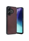 Mey İthalat®   Redmi 13 4G Kılıf Aras Deri Kapak - Bordo