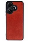 Mey İthalat®   Redmi 13 4G Kılıf Aras Deri Kapak - Kırmızı
