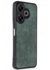 Mey İthalat®   Redmi 13 4G Kılıf Aras Deri Kapak - Koyu Yeşil