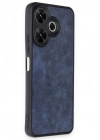 Mey İthalat®   Redmi 13 4G Kılıf Aras Deri Kapak - Lacivert