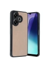 Mey İthalat®   Redmi 13 4G Kılıf Aras Deri Kapak - Pudra