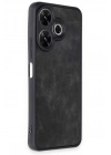 Mey İthalat®   Redmi 13 4G Kılıf Aras Deri Kapak - Siyah